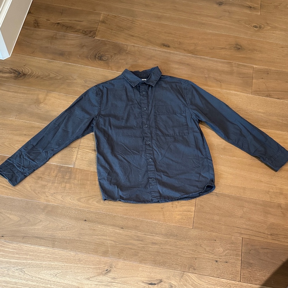 Zara Dark Blue Casual Button Down Shirt